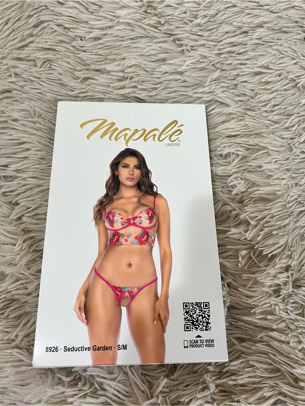 Mapalé Pink Floral Embroidered Bralette & Bikini Set